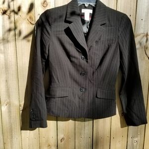 Pinstripe jacket, black, size 4, Worthington